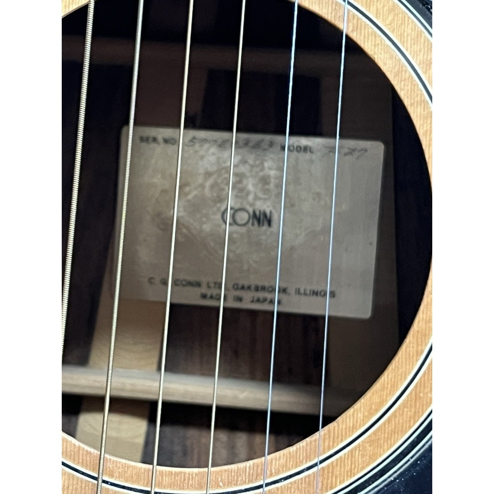 Conn f-27 Acoustic Guitar MIJ 1970s/80s Vintage - Picture 5 of 16